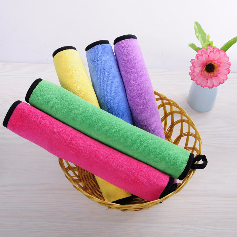 Factory coral fleece car towel car towel super thick two-color double-sided car cleaning car wash towel a generation of hair