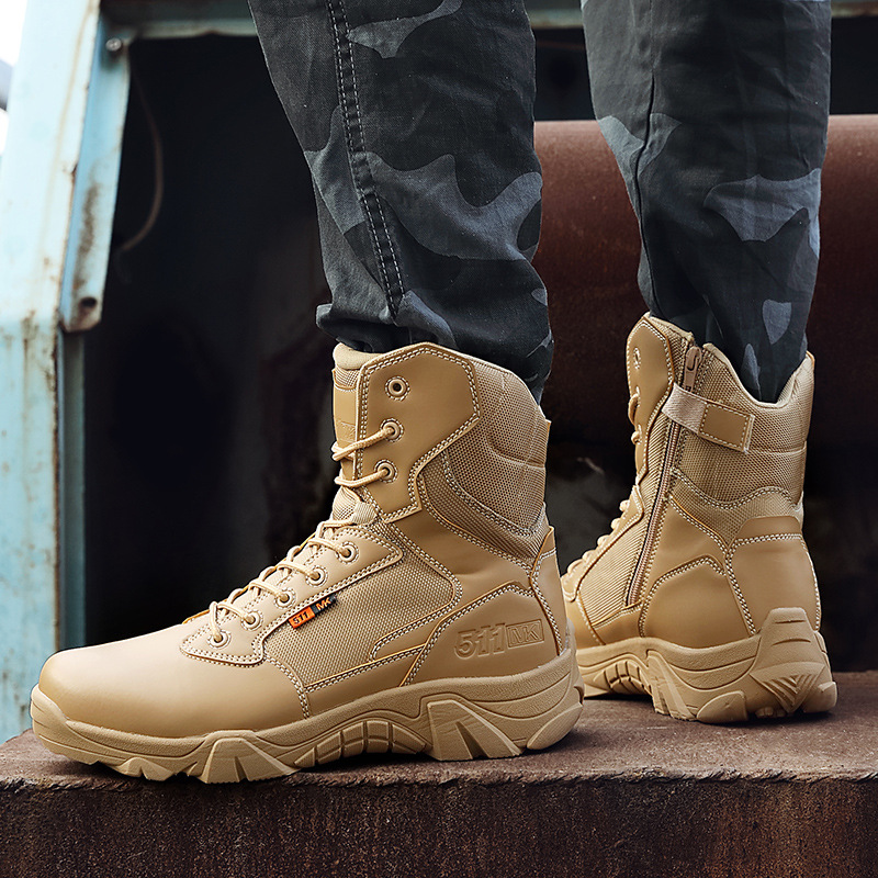 2025 Four Seasons Waterproof Workwear Boots Outdoor Sports Casual Knight Boots plus size Fashion All-match High-top War Boots
