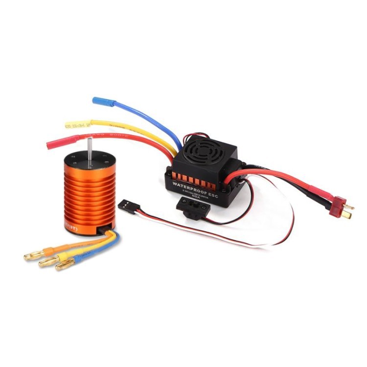 9T 4370KV + 60A бесенсорный бесщеточный двигатель с прорезями, набор ESC для модели автомобиля 1/10 L528