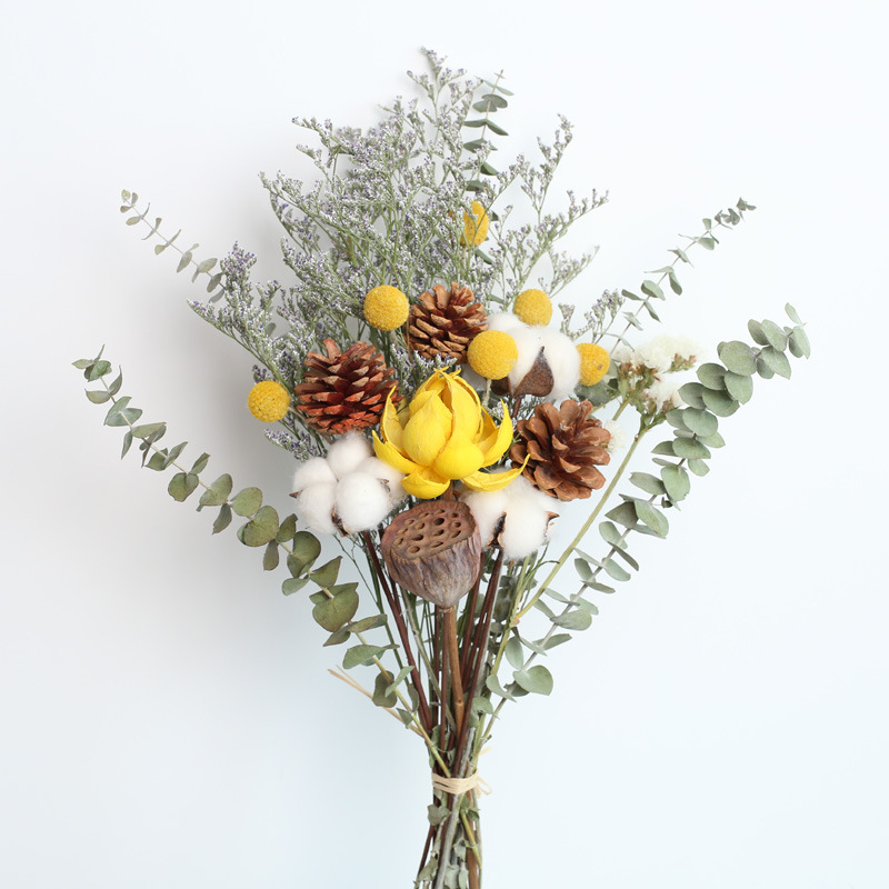 Dried flower bouquet real flower Rose Cotton eucalyptus Daisy Nordic style fresh living room home decoration ornaments