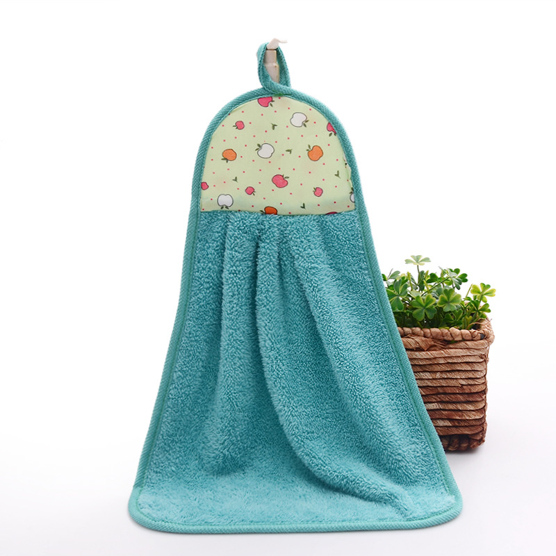 Hanging coral fleece towel bathroom towel wholesale kitchen cleaning rag children's handkerchief absorbent towel