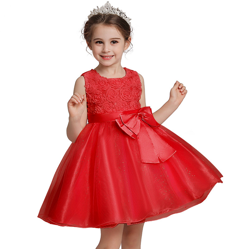 christmas dress girls dress children's clothing baby princess style christmas skirt foreign trade unkown