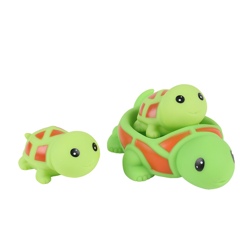 Children's bath water toys Pinch yellow duck Turtle red fish crocodile seal hippo multi-style child and mother series