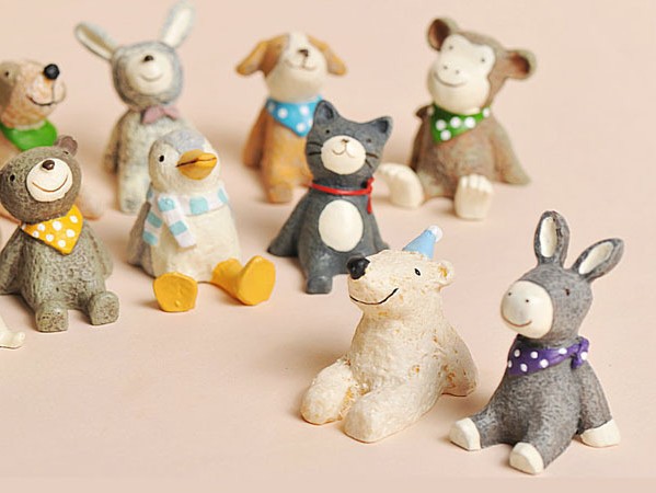 zakka grocery cute small animal ornaments looking up at the starry sky grocery control mini animal ornaments
