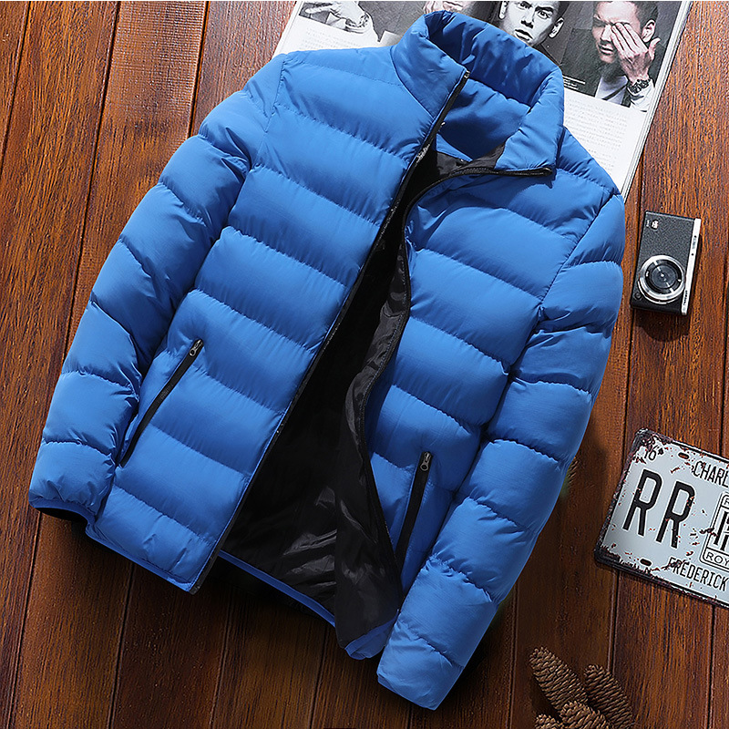 AliExpress Amazon winter thickened sports cotton-padded coat men's stand collar cardigan outdoor cotton-padded jacket casual jacket warm men