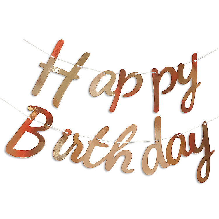 ins Baby happy birthday happy birthday One-piece Letter Stamped Flower Banner
