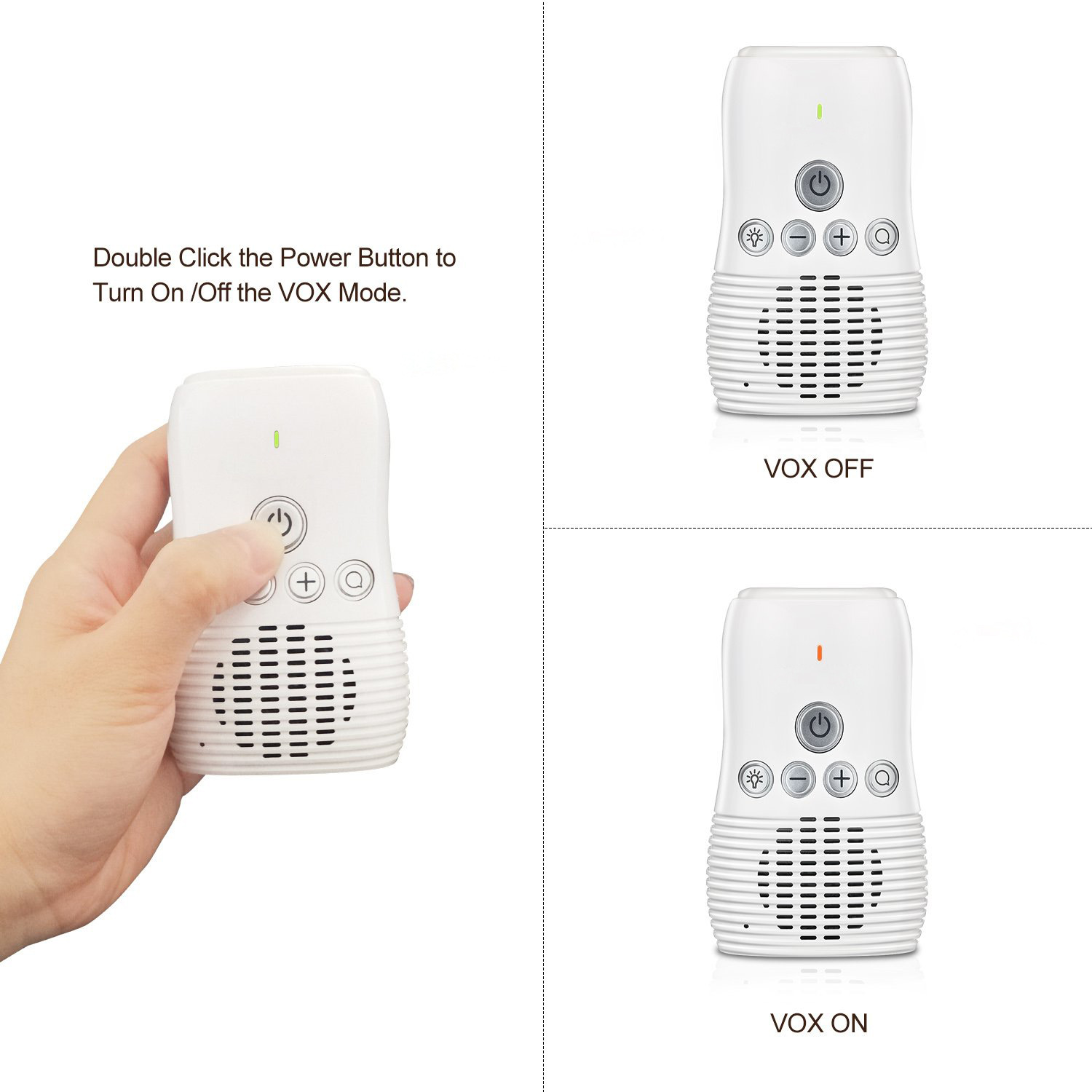 Wireless baby sound monitor baby monitor two-way intercom night light mother end built-in battery