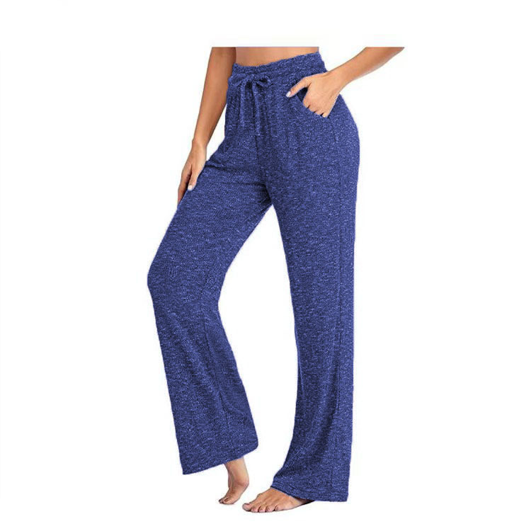 wish Amazon Explosions 2021 Spring and Autumn New European and American Casual Pants Yoga Pants Quick-drying Pants Women Wide Leg Pants Women