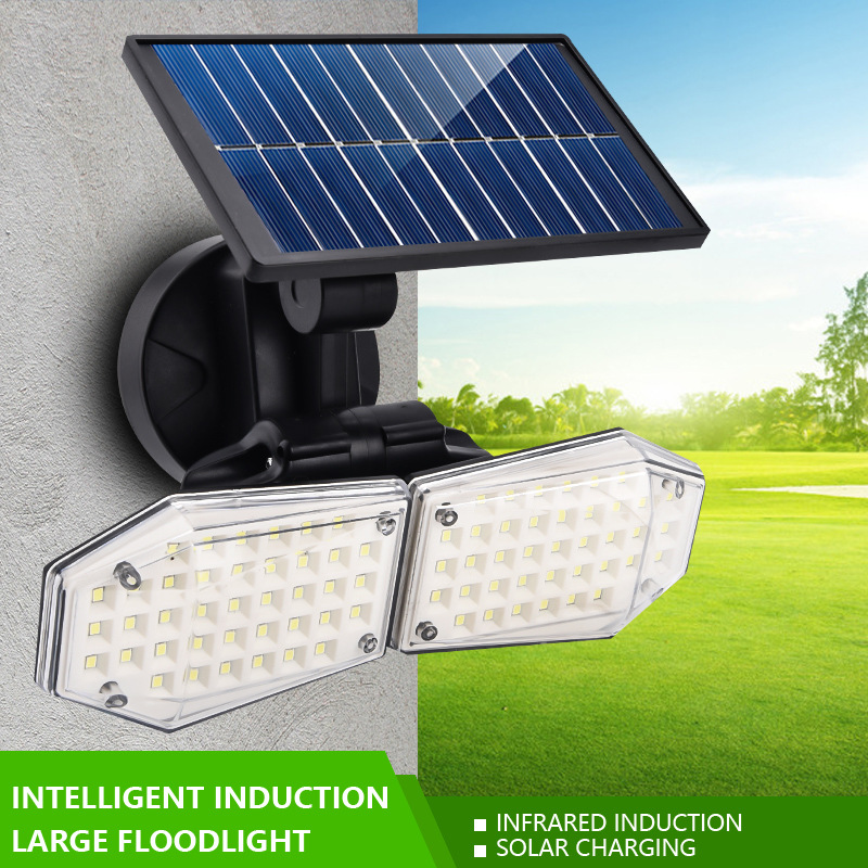 Photovoltaic solar garden lamp outdoor lamp human induction super bright new rural villa wall household lighting wall lamp