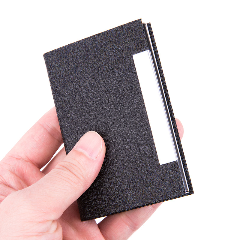 Business card holder business fashion large capacity business card holder magnetic card case PU card case packaging box can be logo