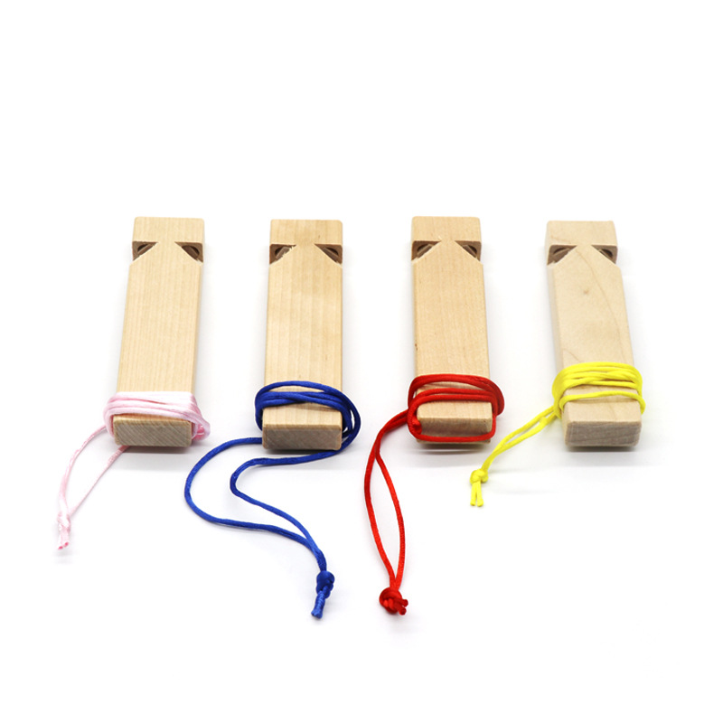 diy Wooden Whistle White Billet Train Sound Whistle Painting Graffiti Wooden Whistle Wooden Train Flute Double Row Whistle