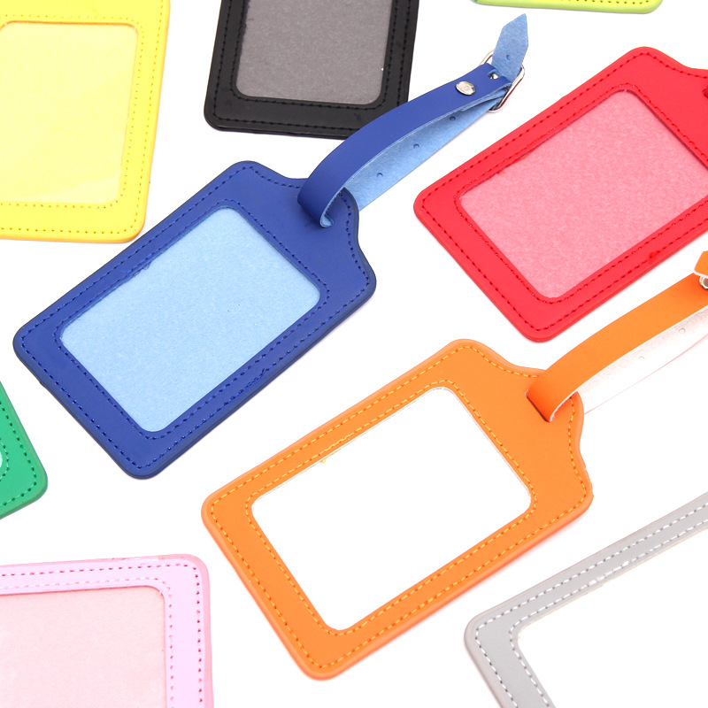 Color consignment luggage tag tag personalized fashion leather boarding tag aircraft tag logo printing