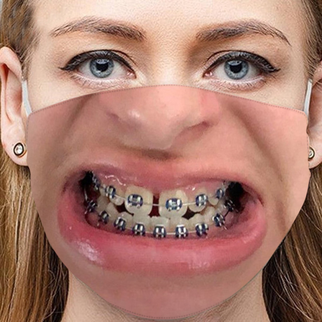 3D printing mask manufacturers cross-border foreign trade personalized cotton masks funny expression dust-proof Amazon adult masks