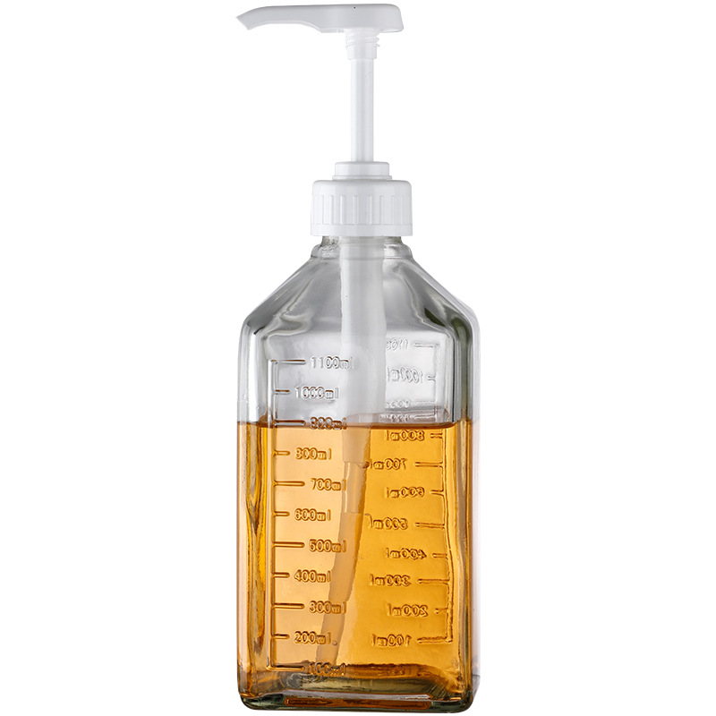 Glass sugar bottle milk tea shop quantifier hand pressure fructose bottle plastic 5\8\10\15cc fructose quantitative