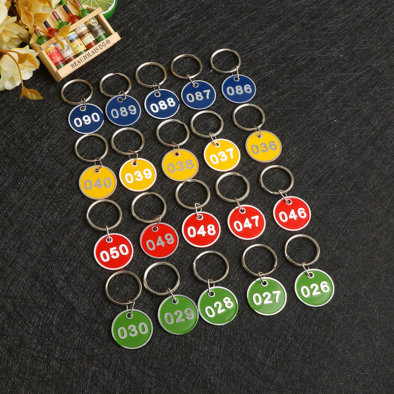Metal Mark tag key ring deposit card sauna bath card number number card aluminum alloy hand card