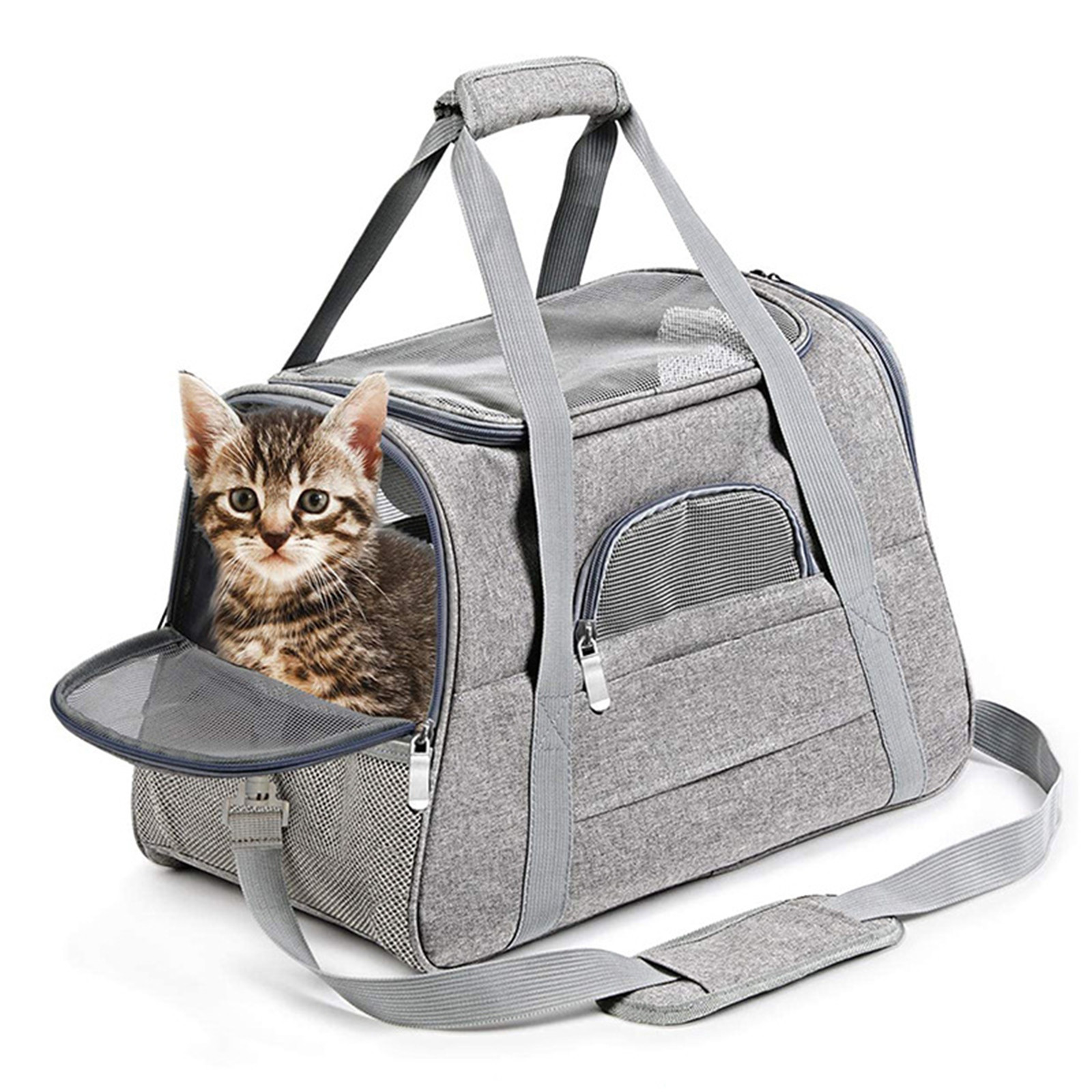 Pet shoulder bag portable portable cat bag foldable breathable pet crossbody bag pet bag