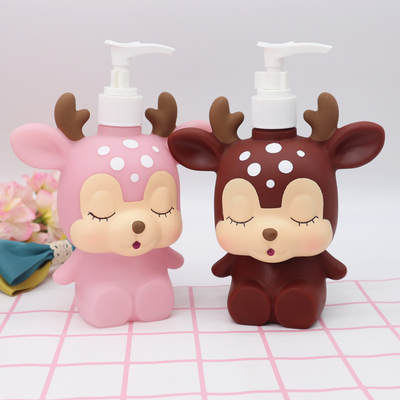 Heart Flower Deer Children's Cartoon Press Bottle Lotion Machine Sub Bottling Kindergarten Hand Soap Bottle Body Soap Shampoo