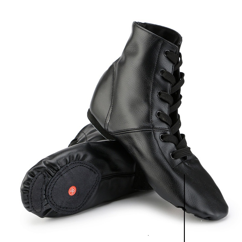 High-top Dance Shoes Women's Soft-soled Jazz Shoes PU Leather Jazz Boots Modern Dance Folk Dance Inside and Outside Practice Ballet Shoes