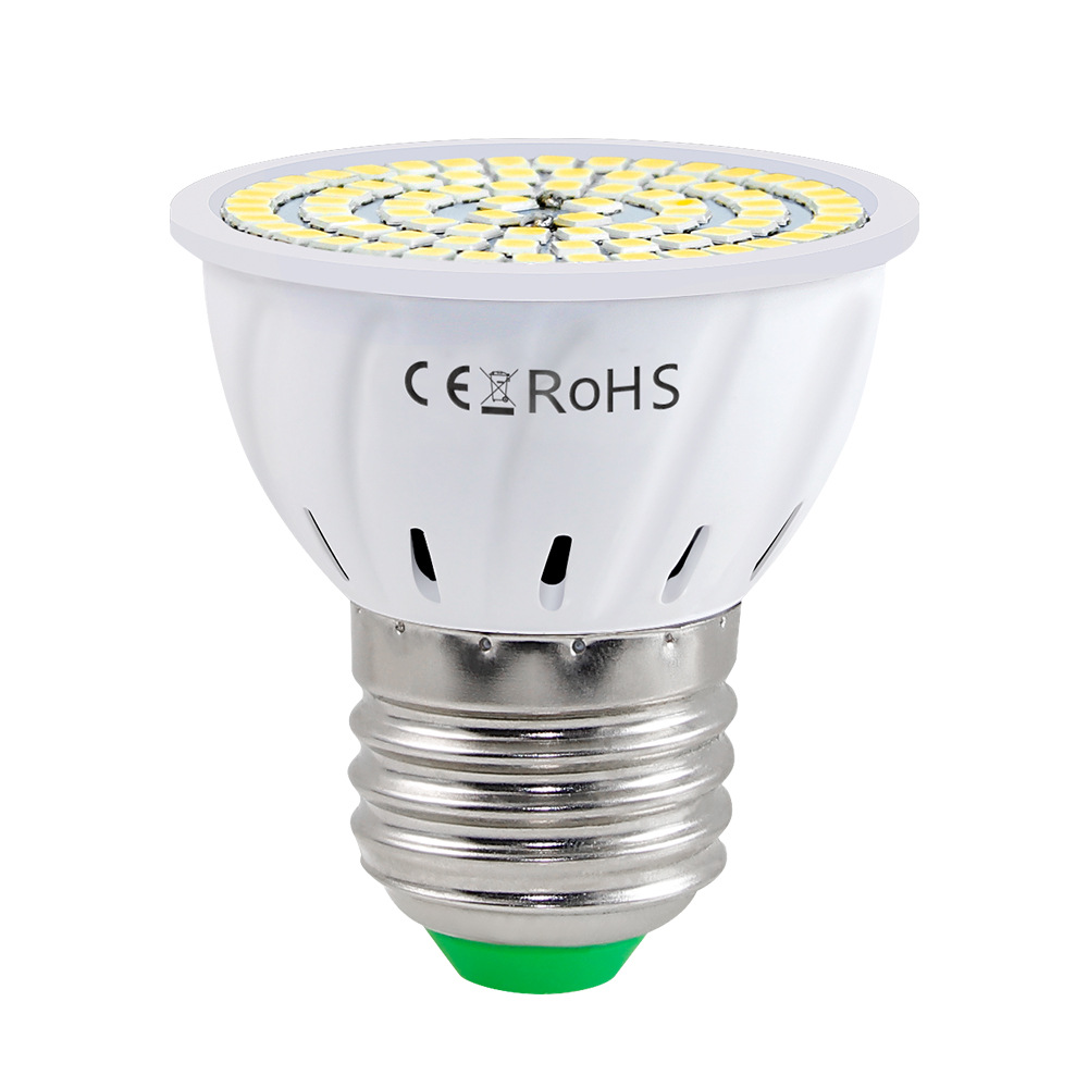 Cross-border hot sale led lamp Cup mr16220Vgu10 plastic lamp Cup e2748 beads 60 beads 80 beads bulb lighting