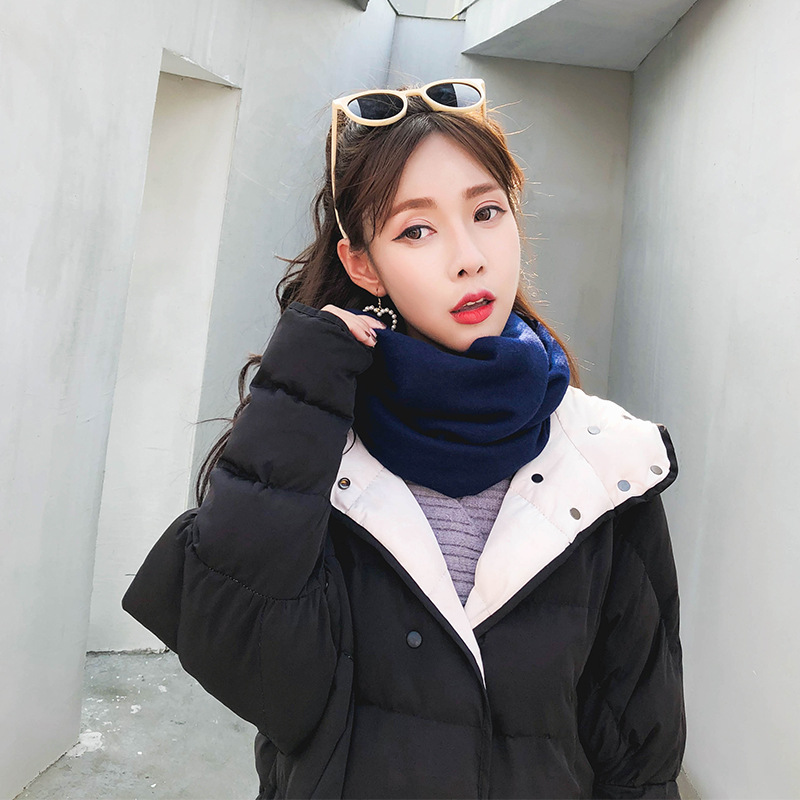 Imitation cashmere scarf autumn and winter solid color shawl double-sided monochrome warm scarf cashmere scarf activity gift manufacturers