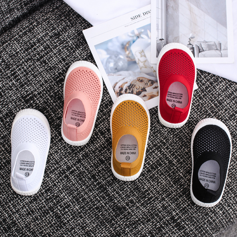 Nanlu Autumn New Men's and Women's Baby Mesh Socks Shoes Children's Foot Low-top Biscuit Shoes Solid Color Fly-woven Board Shoes