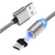 Magnetic suction data line three-in-one 360-degree blind magnetic suction round magnetic charging line for Android fruit typec