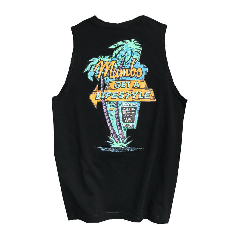 Summer ins Trendy Brand Vest Boys Korean Style Casual Sports T-Shirt Trendy Loose Sweatshirt Waistcoat Sleeveless Top