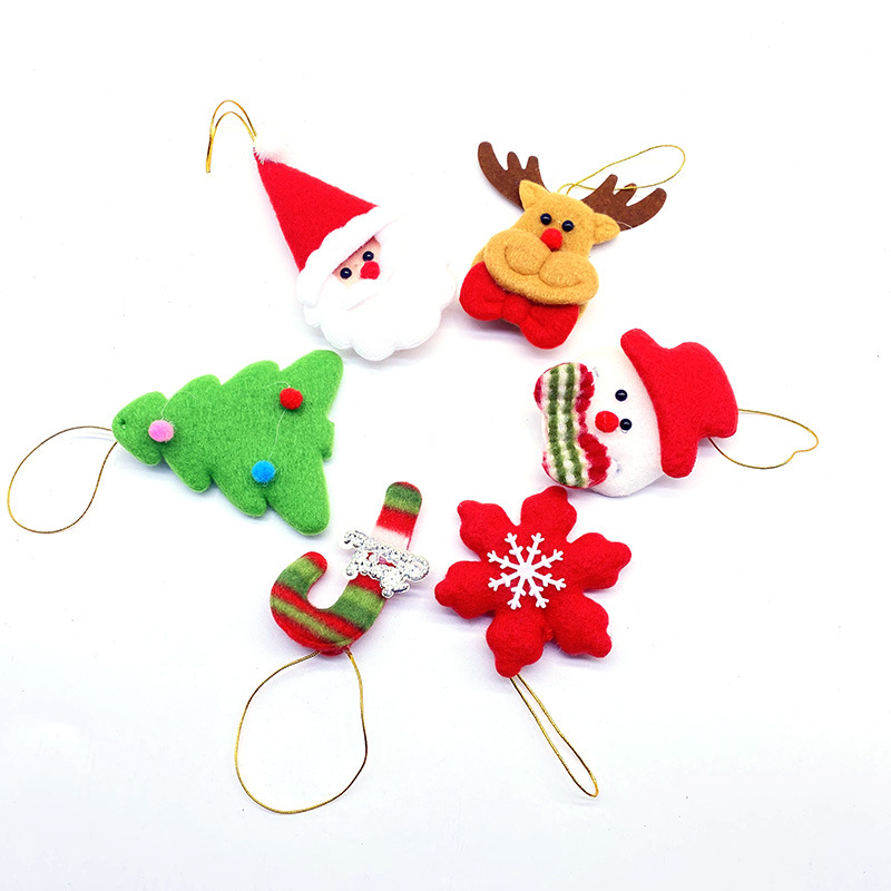 Santa Claus Christmas tree snowman deer fabric pendant a lot of bags hotel shopping mall Christmas decoration supplies wholesale