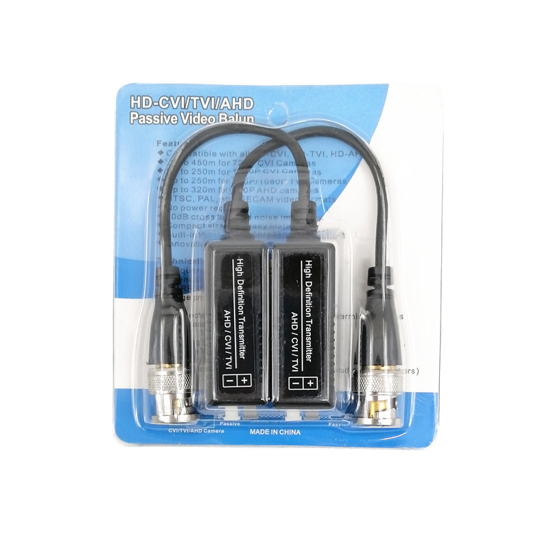 Coaxial analog network cable transmitter AHD CVI TVI HD twisted pair transmitter BNC Network cable head