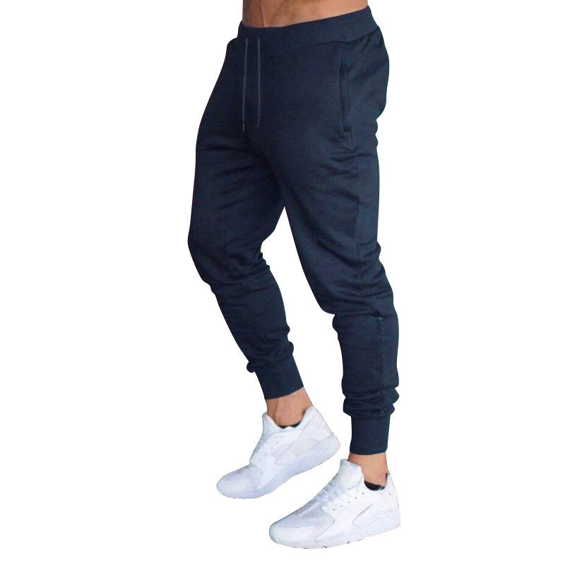 Foreign Trade Thin Slim-fit Sports Pants Men's European and American Running Fitness Football Foot Casual Tether Tight Training Pants for Men