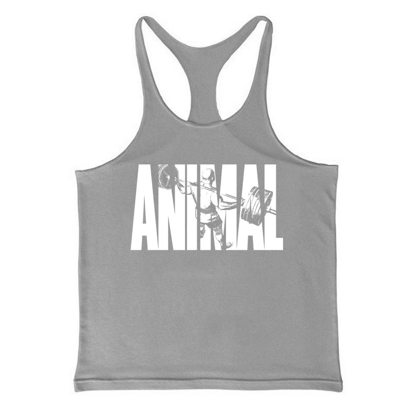 Fitness Vest Men's Loose Training Muscle I-shaped Sling Cotton Sports Muscle-shaped Letter Body-building Thin Belt Trendy Style
