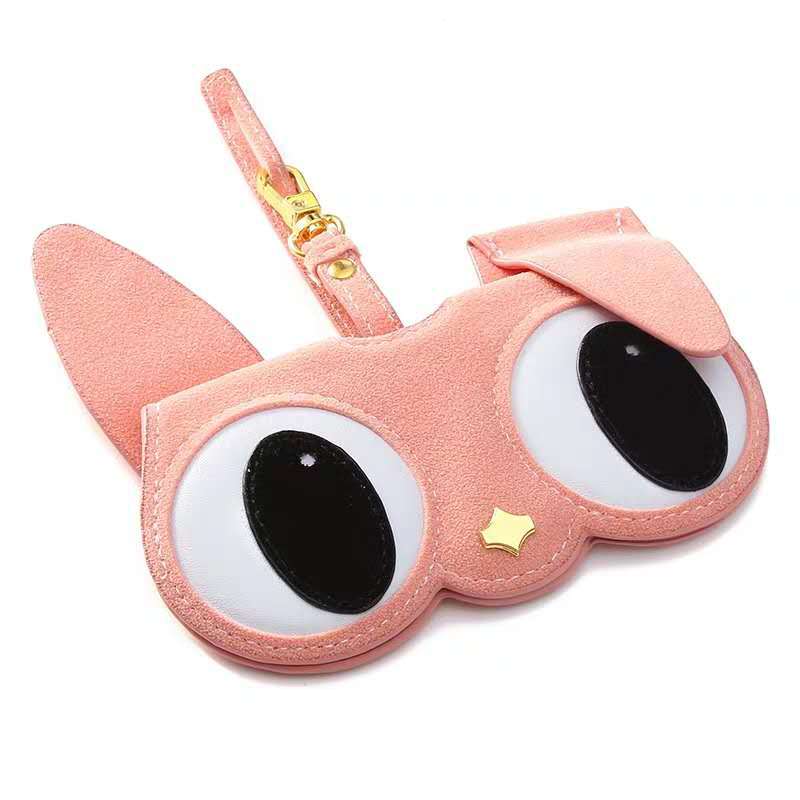 Shake the same style glasses bag out of the street glasses bag in stock sunglasses box PU leather sunglasses bag hook pendant