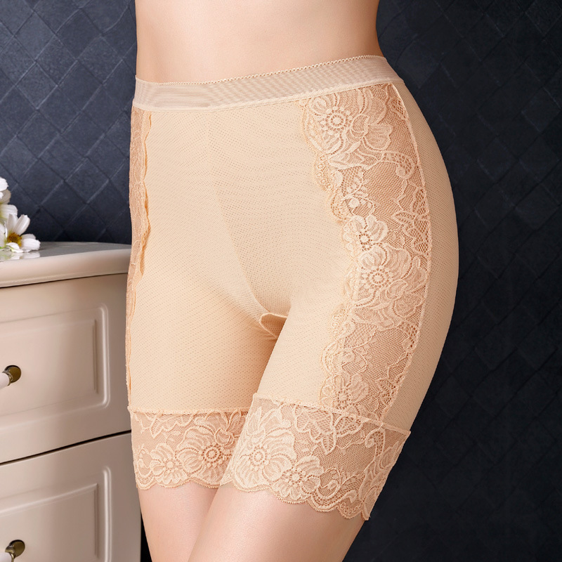 8972 hollow safety pants sexy lace high waist anti-light three-point plus size bottoming safety pants 200kg