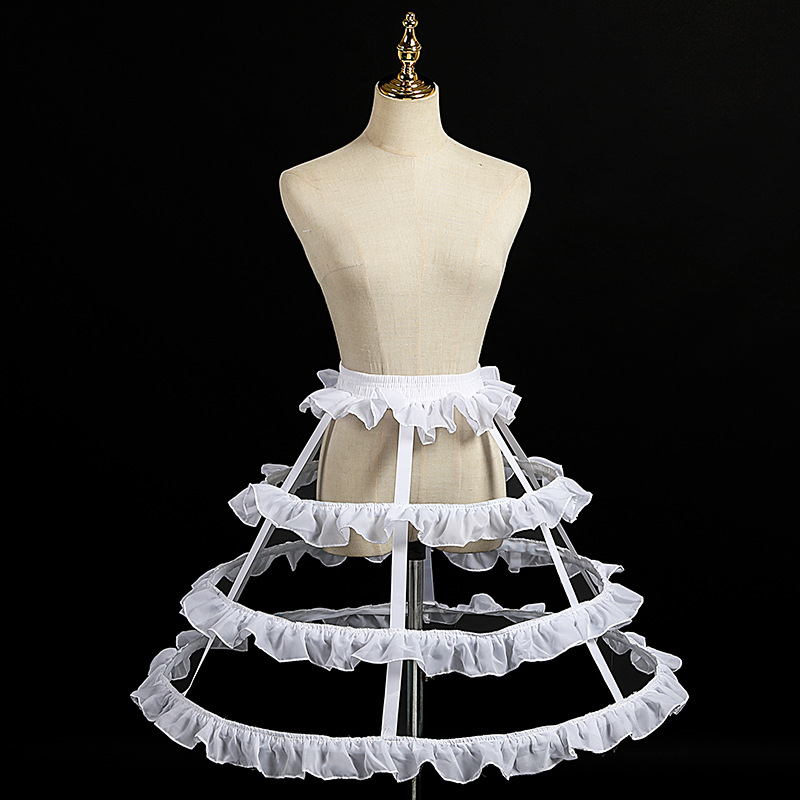 Factory wholesale foreign trade three-circle Birdcage hollow skirt adjustable Bell 3-layer hollow Birdcage flounced skirt