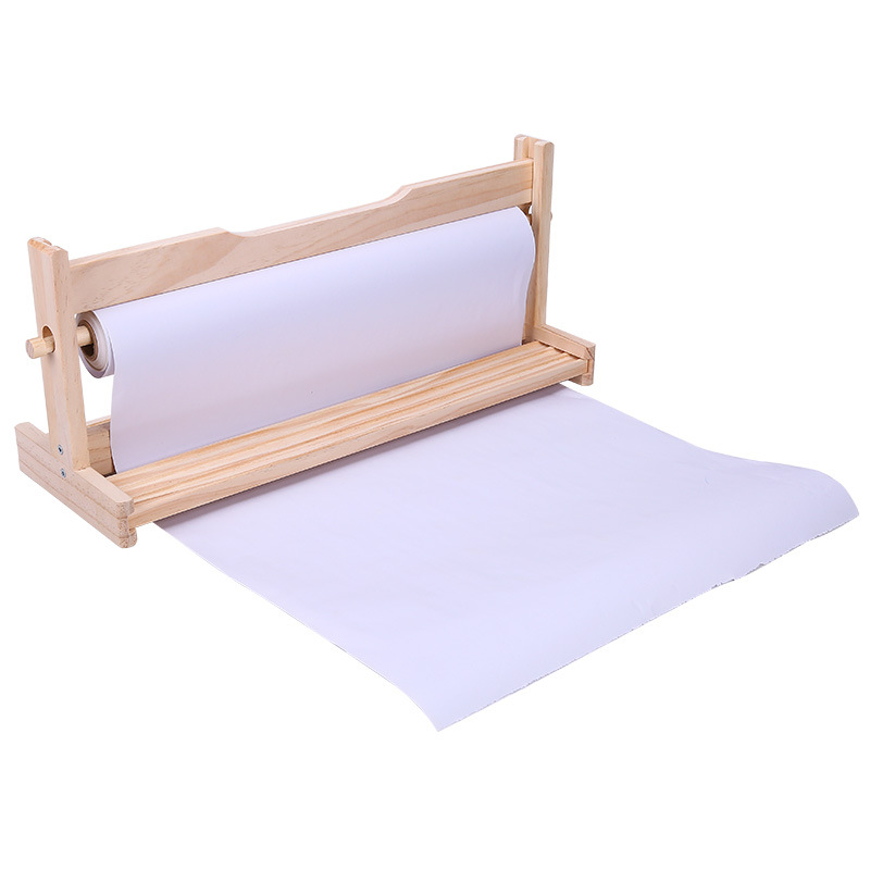 Wooden children's easel solid wood children's painting roll paper easel small painting paper roll easel baby sketch painted graffiti