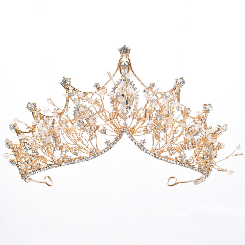 Crown Bride Hair Band Headdress Bride Jewelry Mori Wedding Dress Hair Accessories Korean Style Veil Crown Wedding