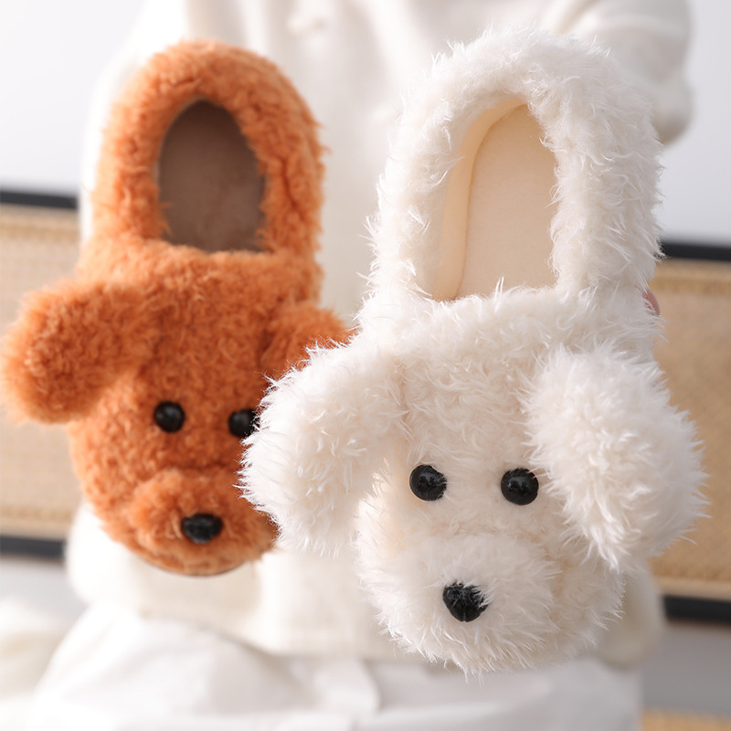 2021 Doug Shoes Winter Flat Warm Thick Bottom Bag Heel Non-slip Moon Shoes Female Student Cute Cotton Slippers