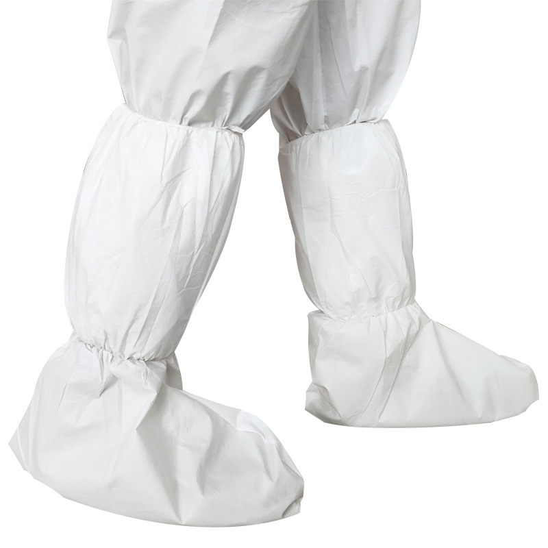 Shoe cover disposable strip boot cover breeding breathable membrane non-woven dustproof isolation civilian thickened high tube in stock