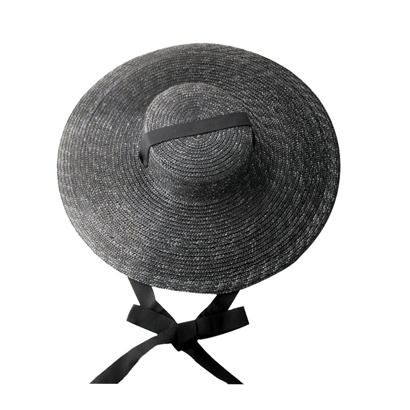 Straw hat European and American super-large eaves straw hat women's summer vacation beach sunshade photography street photography strap hat wholesale