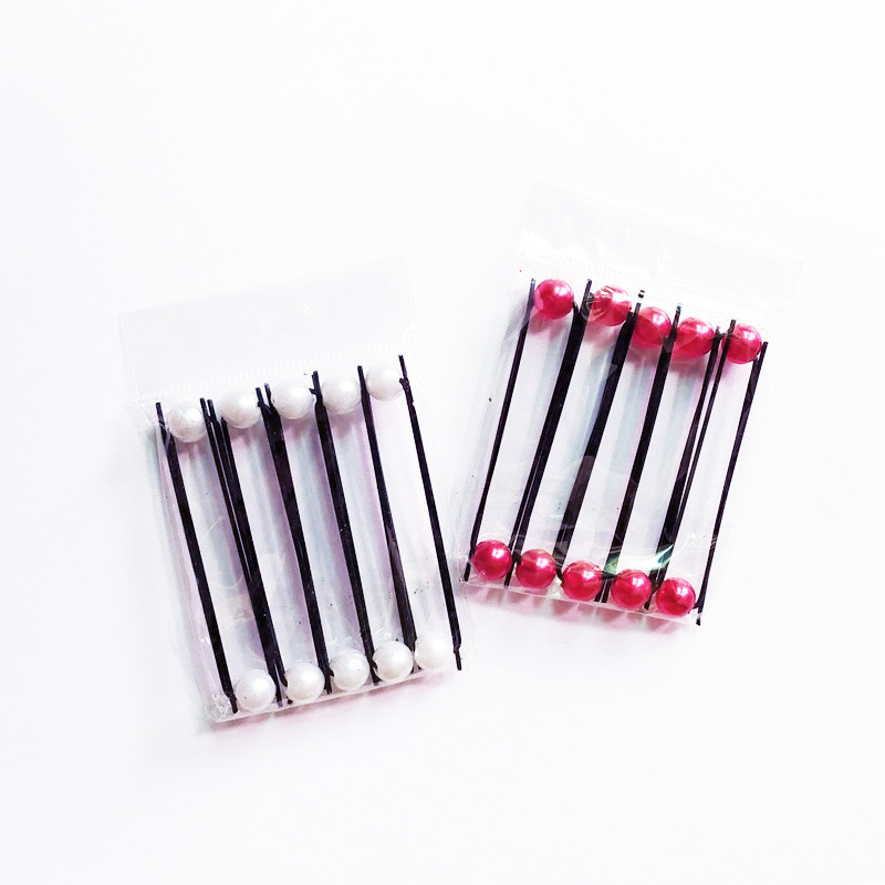 Hot selling bridal artificial pearl hair fork U-shaped clip glossy round beads hairpin hairpin headdress gift wholesale