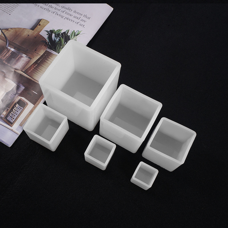 廠家水晶滴膠免打磨 DIY飾品樹脂乾花擺件模型正方體硅膠模具