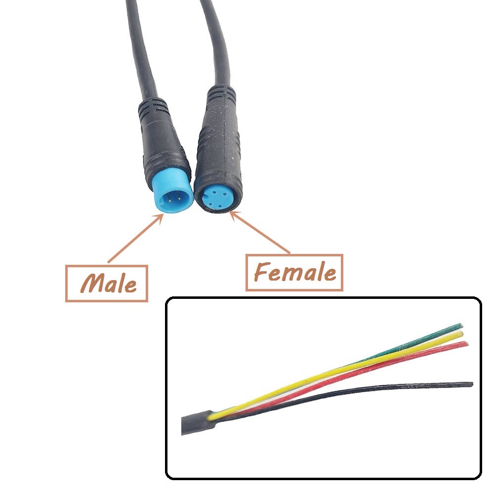 Bicycle lithium battery modification accessories 2-Core 3-Core 4-core 5-core 6-core signal cable