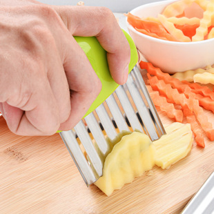 Creative Mini Stainless Steel Potato Cut Spot Wave French Fries Cut Kitchen Gadget Multi-function Vegetable Cutter