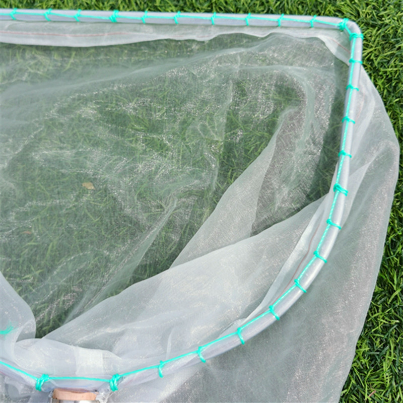 Factory direct supply nylon 100 mesh dense eye wooden handle single frame copy net net pocket shrimp net shrimp algae water flea net