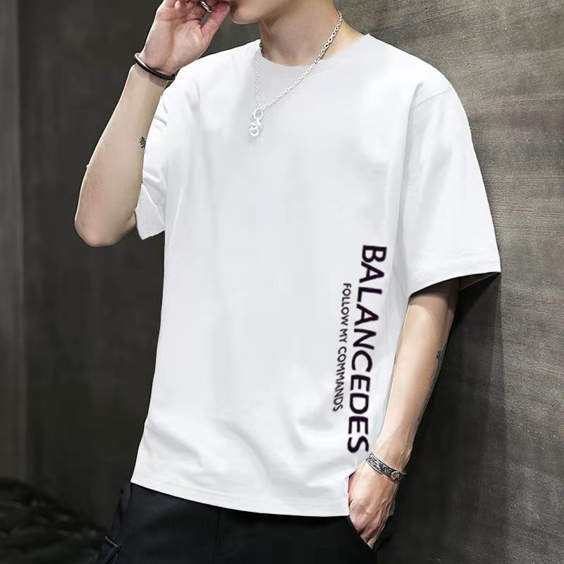 Boys Short-sleeved T-shirt 2023 New Fashion Casual Printed Loose Short-sleeved Summer New Base Shirt Clothes