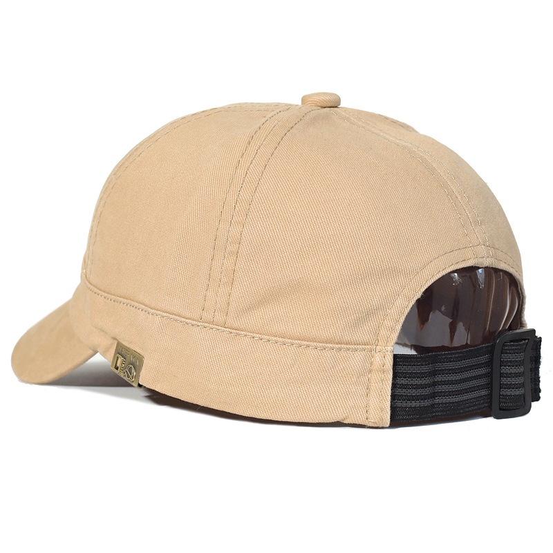 Short brim hat men's Japanese fashionable baseball cap soft top short tongue cap casual peaked cap equestrian hat sun hat Cotton