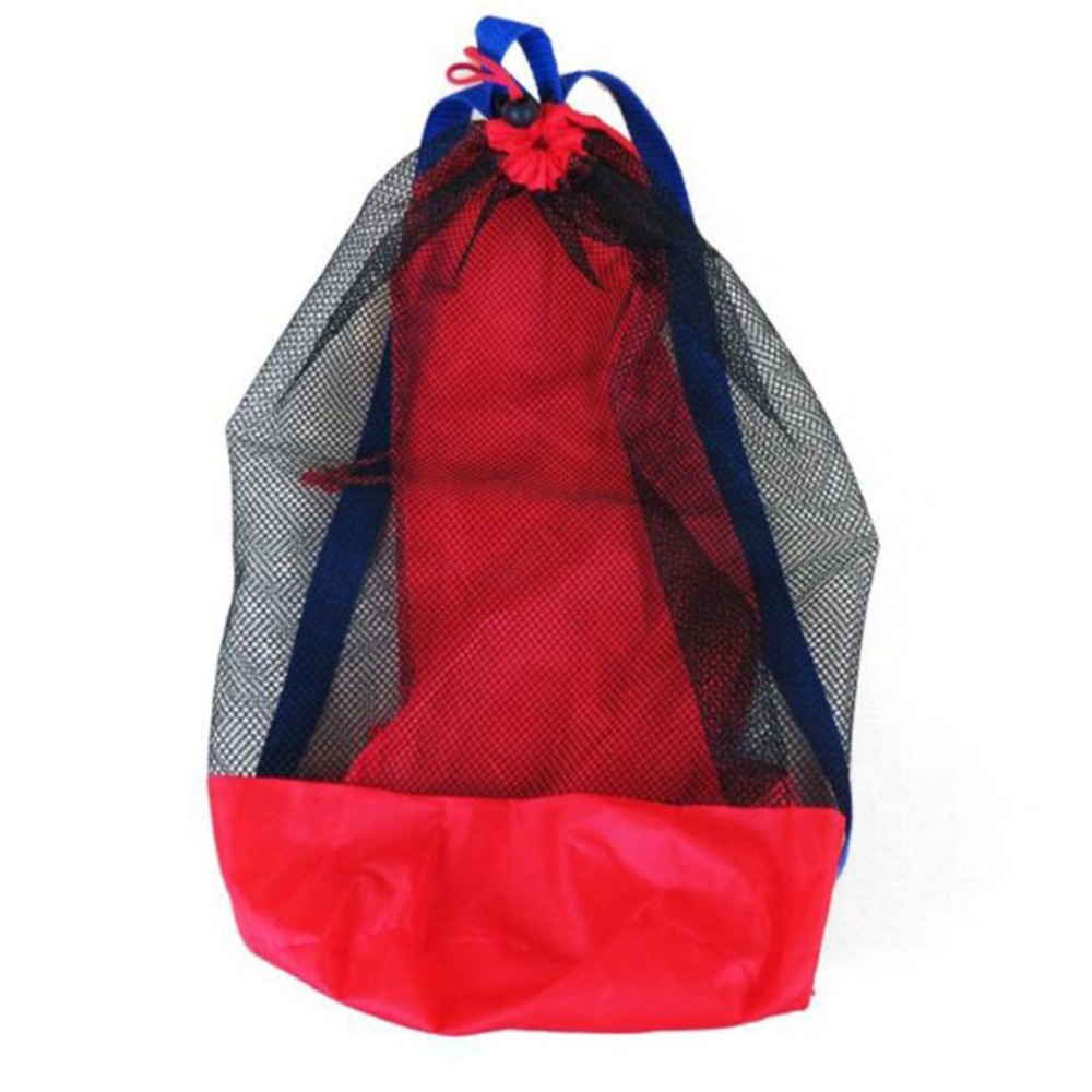 Children's Beach Toy Mesh Bag Backable Large Mesh Bag Baby Sand Dig Hourglass Shovel Tool Storage Bag