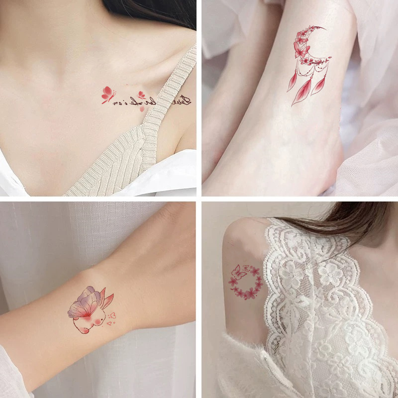 Original new 30 set tattoo stickers small fresh flower arm ankle waterproof tattoo stickers spot