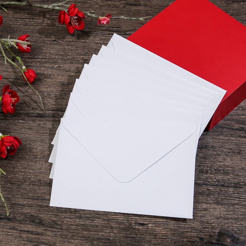 B6 solid color envelope white western greeting card card storage envelope with glue cross-border Amazon hot sale