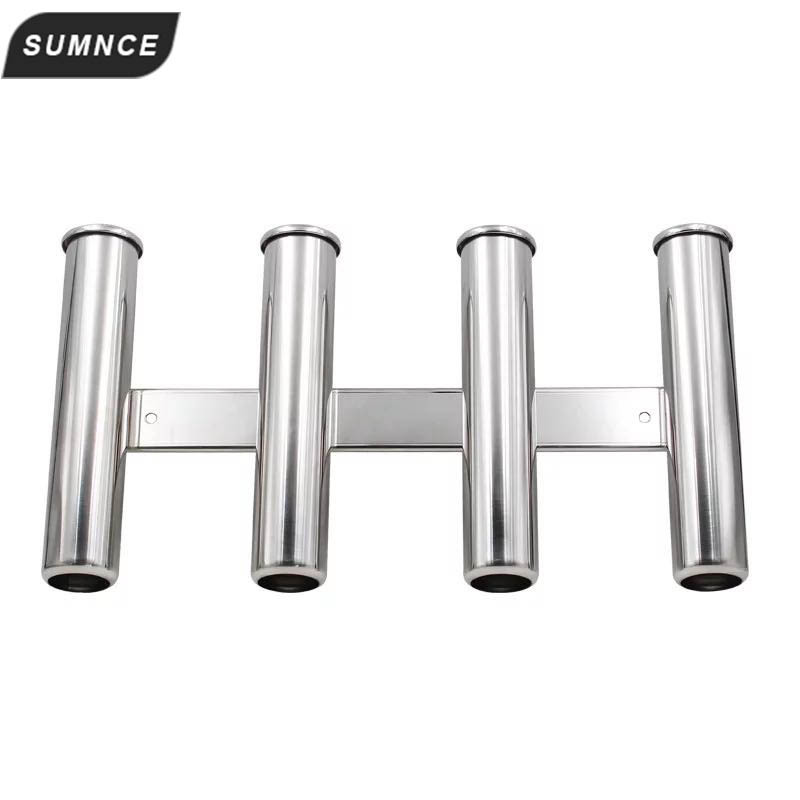 Factory spot stainless steel three-in-line barrel four-in-line five-in-line fishing rod holder fishing boat holder sea fishing gear holder